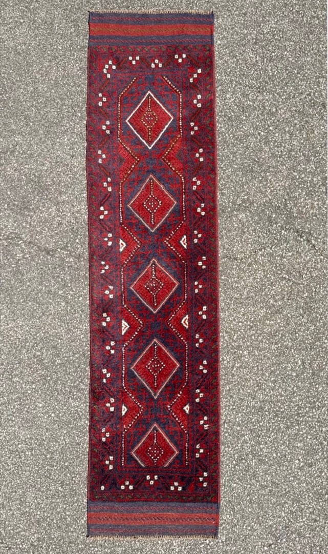 TRIBAL MASHWANI HAND KNOTTED RUNNER, NEW, 2.0 x 8.0 (61cm x 244cm) (1 of 5)