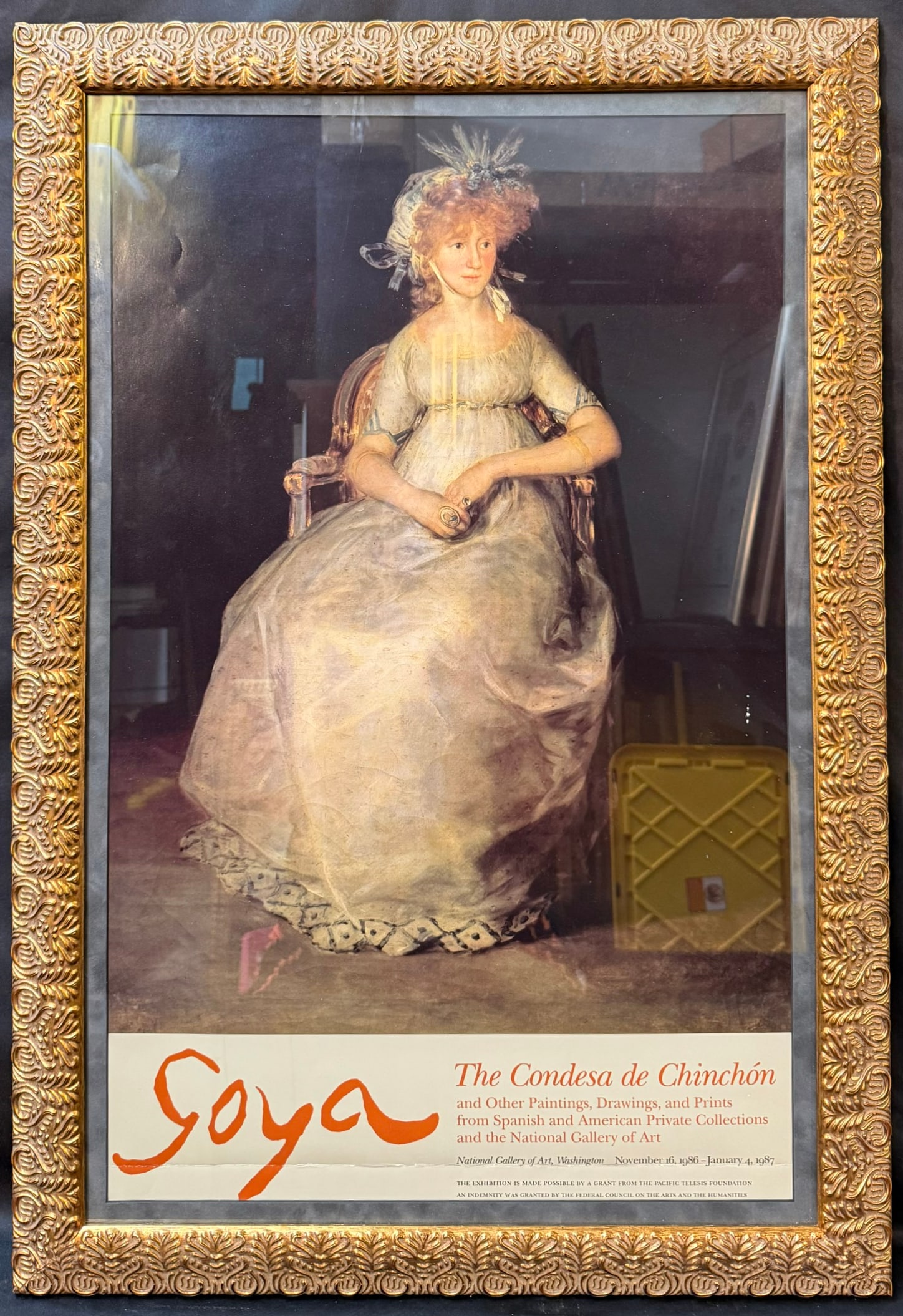 FRAMED NATIONAL GALLERY OF ART GOYA EXHIBITION POSTER,ÊTHE CONDESA DE CHINCHON, WASHINGTON (1 of 5)