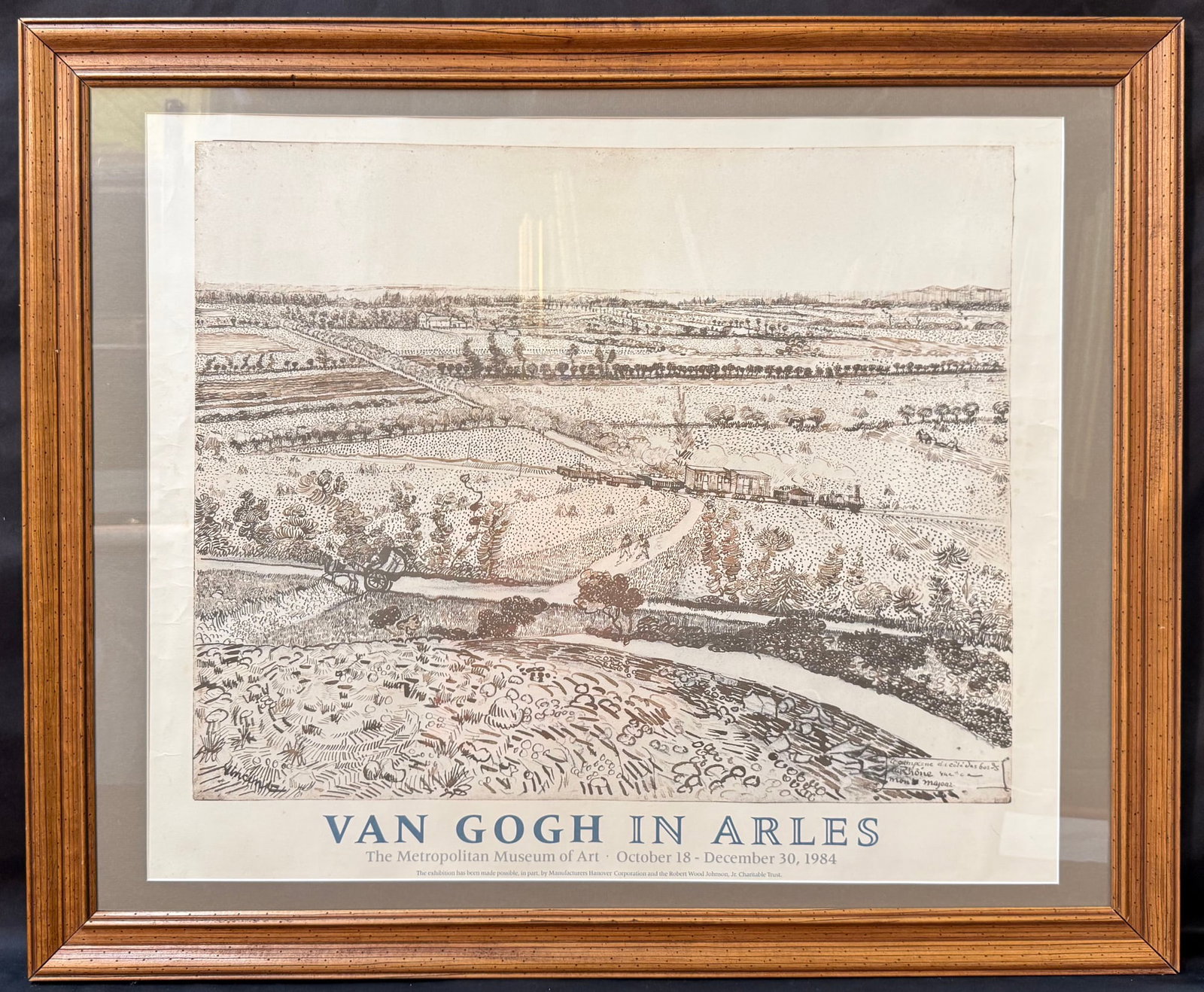 VINCENT VAN GOGH (1853-1890) "VAN GOGH IN ARLES" METROPOLITAN MUSEUM OF ART EXHIBITION POSTER, 1984,: Highly collectible original exhibition poster issued by The Metropolitan Museum of Art, New York, for the landmark exhibition "Van Gogh in Arles" held October 18 through December 30, 1984. Widely rega