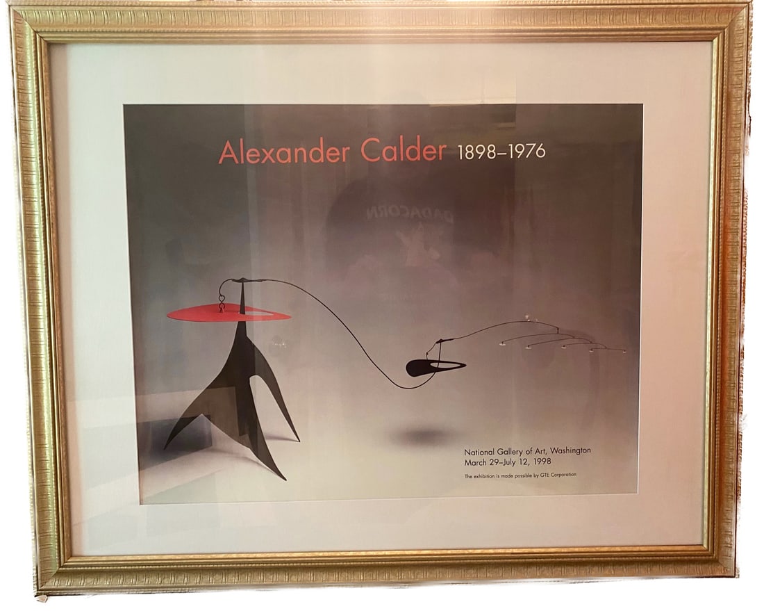 ANDREW CALDER (1898-1976) ORIGINAL MUSEUM EXHIBITION POSTER FOR THE NATIONAL GALLERY OF ART IN: 1998. Andrew Calder (1898-1976) Original Museum exhibition poster for the National Gallery of Art in Washington, DC. This piece was acquired from the estate of an ex-employee of the National Gallery o