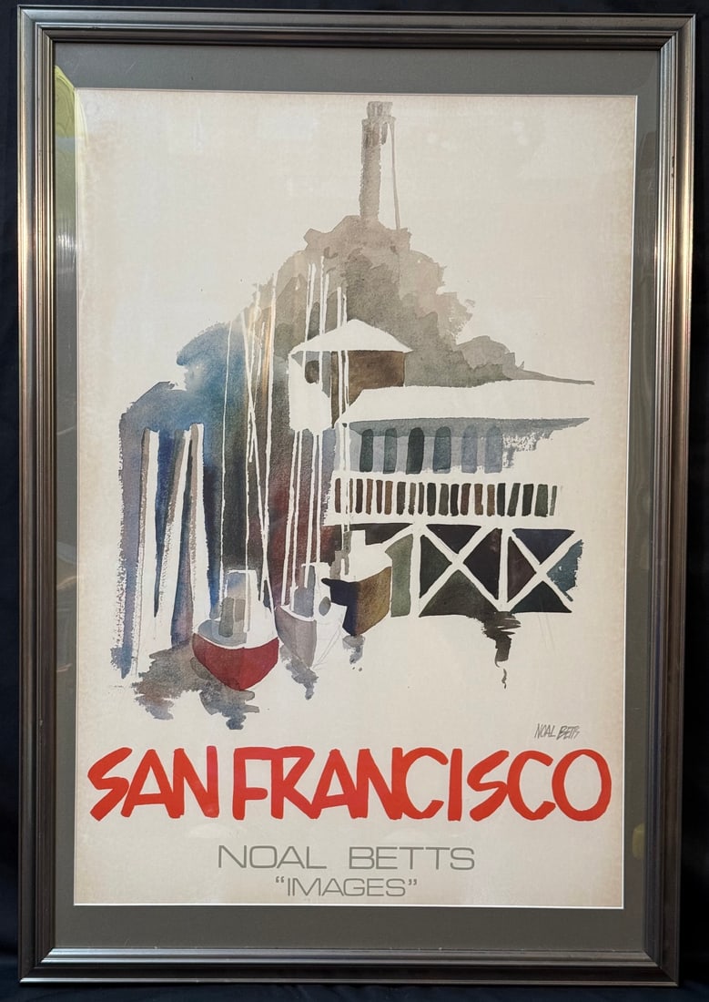 NOAL BETTS "SAN FRANCISCO, IMAGES" VINTAGE TRAVEL AND EXHIBITION POSTER, 26.5IN x 38.5IN (67cm x (1 of 6)