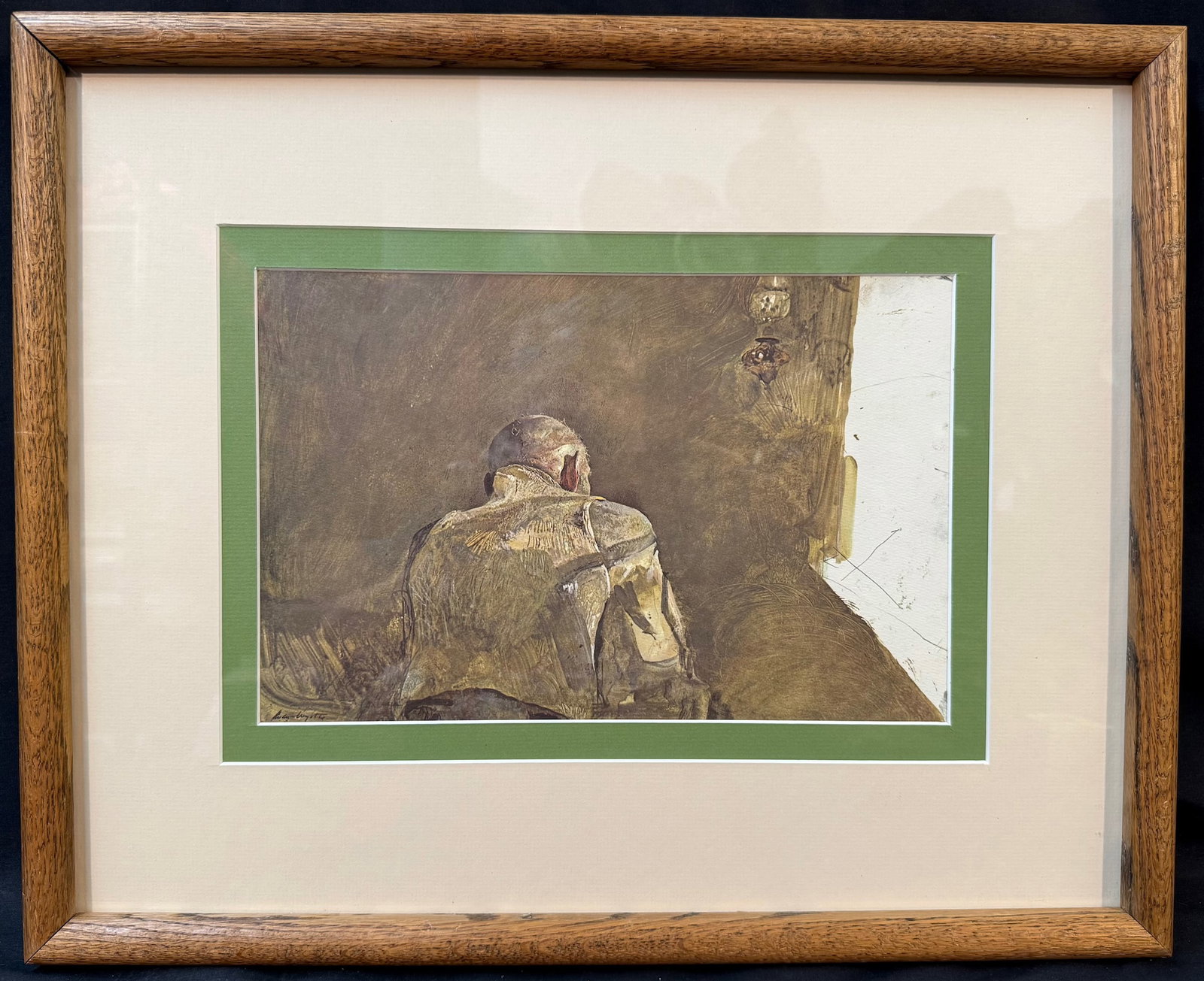 ANDREW WYETH (1948) ORIGINAL LITHOGRAPH TITLED SPRING SUN, 17IN x 21IN (43cm x 53cm): Andrew Wyeth (1948) original lithograph which is titled Spring Sun, which is after the original that was painted in 1960. This piece was produced in 1962 by Art in America as part of a 12-lithograph s