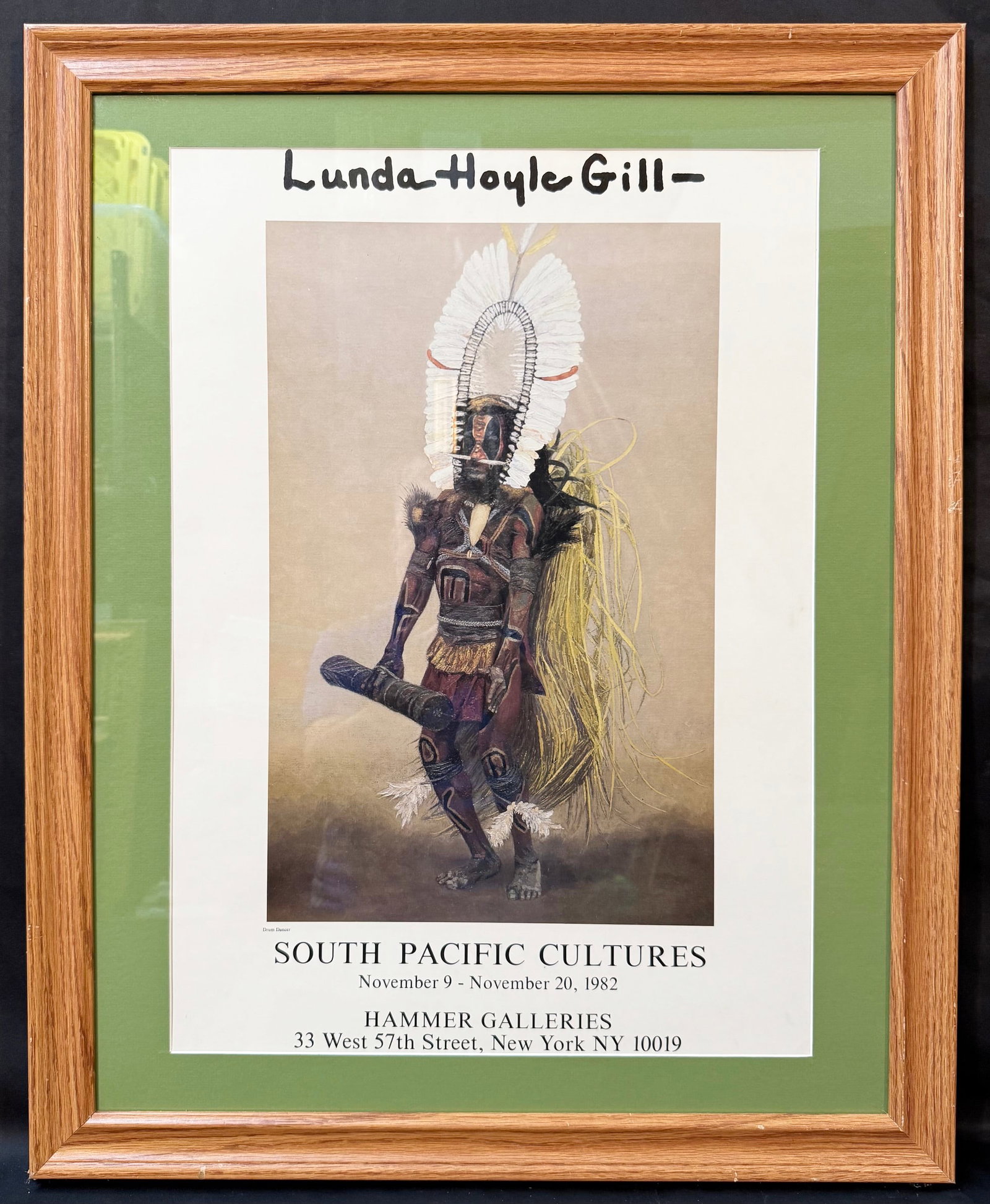LINDA HOYLE GILL "SOUTH PACIFIC CULTURES" HAMMER GALLERIES EXHIBITION POSTER, 1982, 25.5IN x 31.5IN (1 of 5)