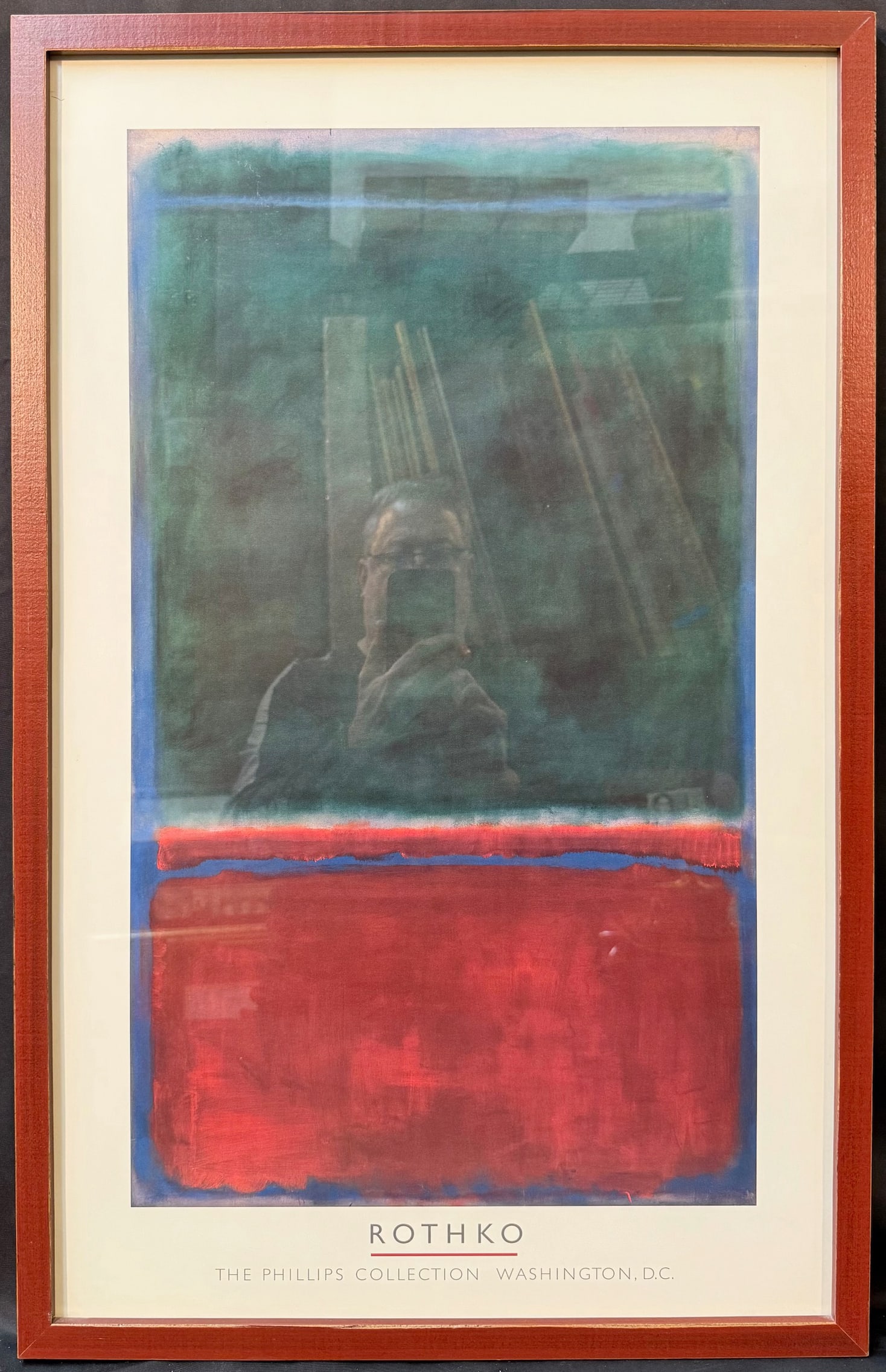 MARK ROTHKO (1903-1970) LITHOGRAPH TITLED PINK, PURPLE, BLUE, 19.5IN x 31IN (50cm x 79cm): Mark Rothko (1903-1970) lithograph titled Green and Maroon, which is after the original which was produced in 1953. This piece is part ofÊThe Phillips Collection in Washington, D.C., as indicated