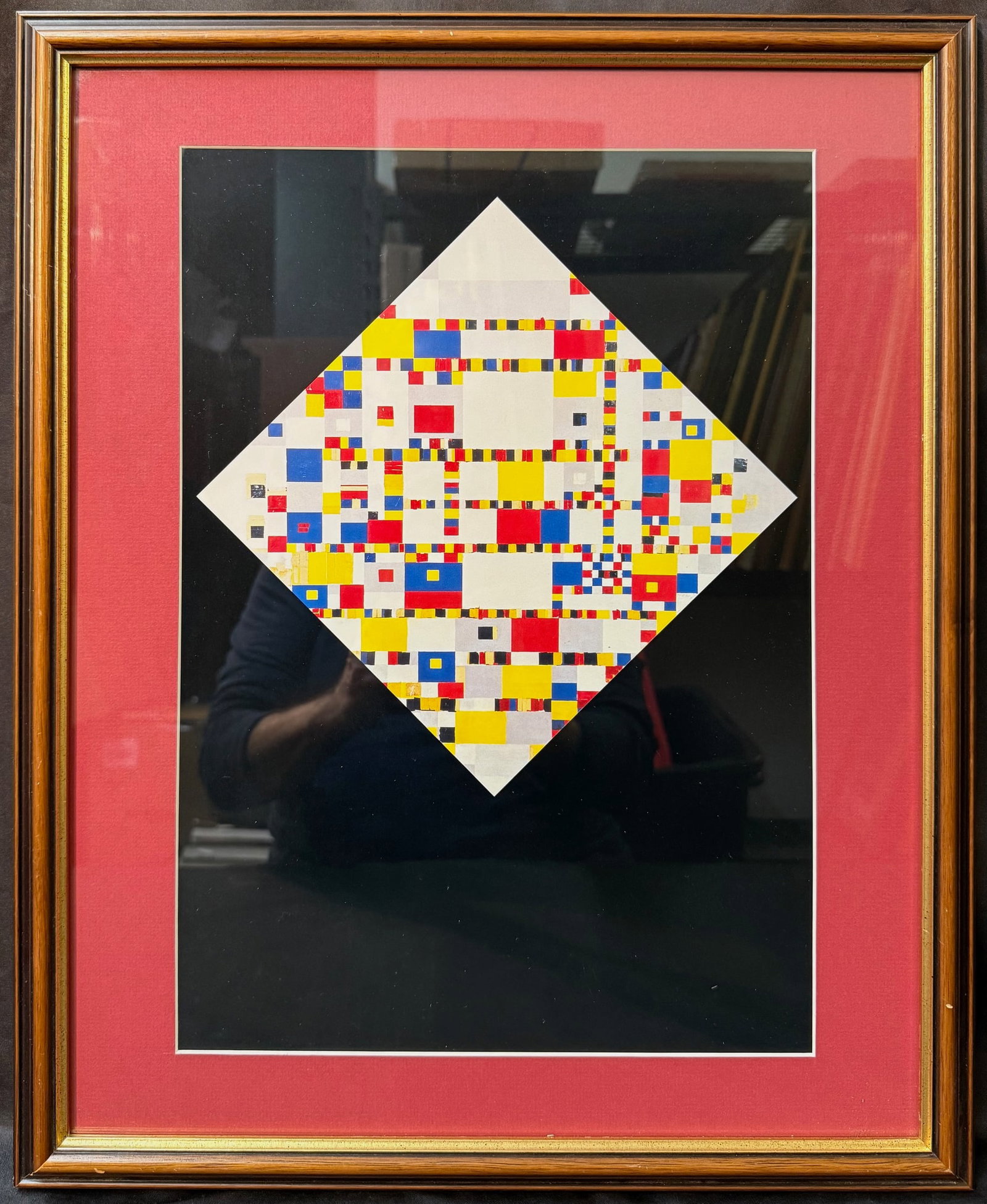PIET MONDRIAN (1872-1944) LITHOGRAPH TITLED VICTORY BOOGIE WOOGIE, 18IN x 22IN (46cm x 56cm): Piet Mondrian (1872-1944) authorized lithograph titled Victory Boogie Woogie and it is after the original which was painted in 1943-1944 and is now part of a private collection. This vibrant and metic