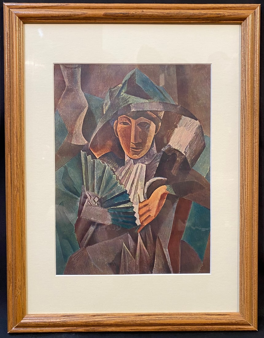 AFTER PABLO PICASSO (1881-1973) LITHOGRAPH TITLED LA DAME A LÕEVENTAIL, 14IN x 18IN (36cm x: After Pablo Picasso (1881-1973) lithograph titled La Dame A LÕEventail. This piece is after the original which was painted in 1909, and is now displayed in the Pushkin Museum in Moscow. This piec