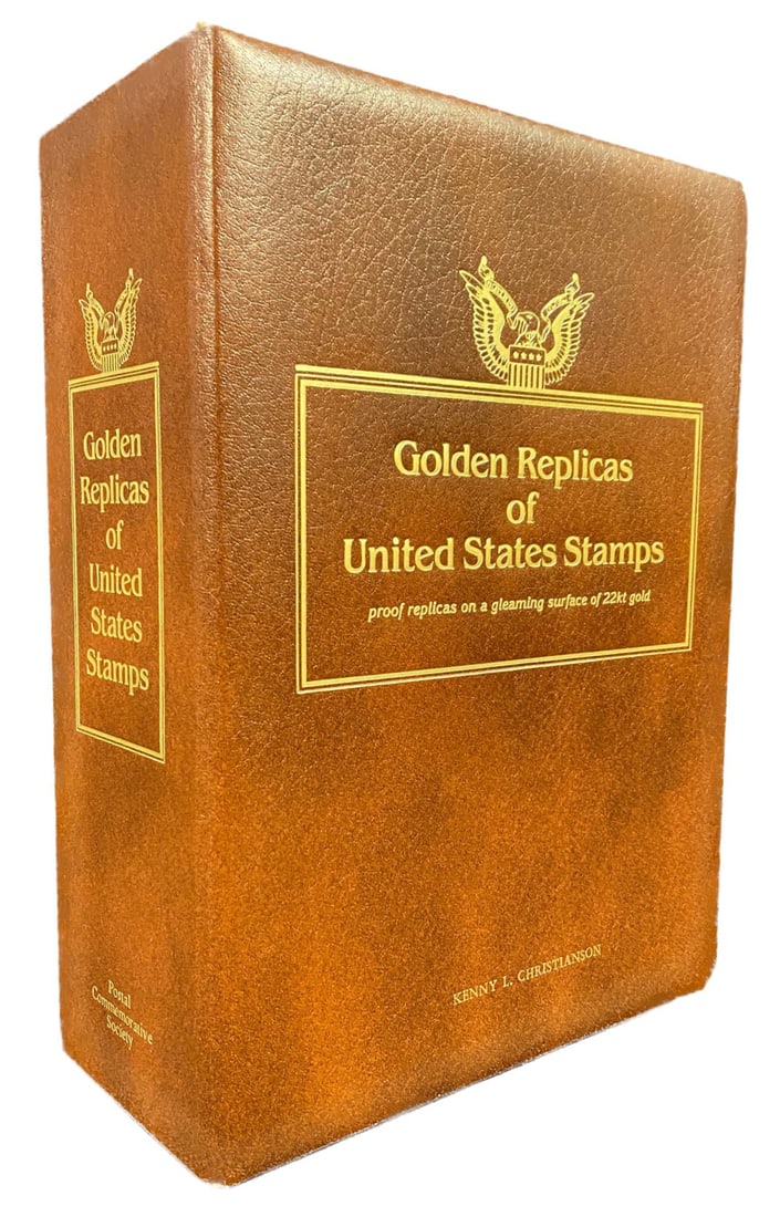 GOLDEN REPLICAS OF UNITED STATES STAMPS, FIRST DAY COVERS, 75 SETS, OLYMPIC AND COMICS FROM (1 of 7)