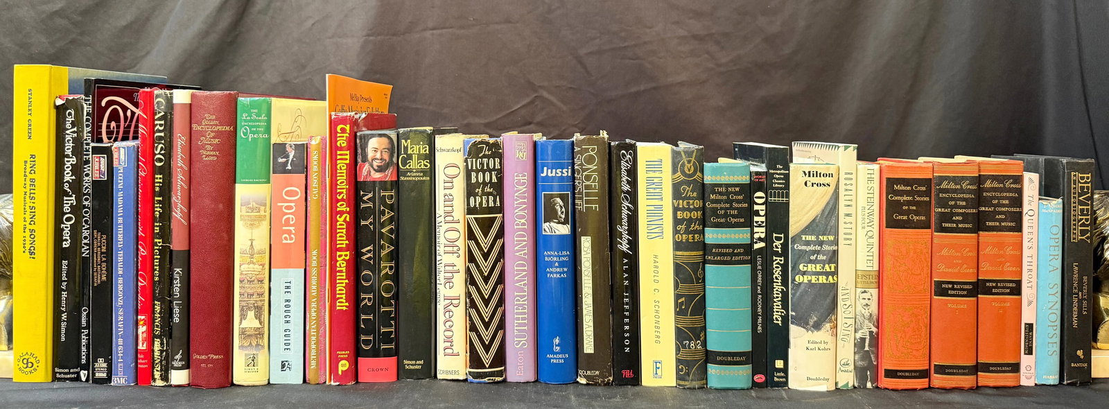 OPERA BOOK SET, 35 VOLUMES: An excellent collection of 35 books regarding the Opera and Opera singers. FREE SHIPPING FOR THIS BOOK SET WITHIN THE CONTINENTAL UNITED STATES OF AMERICA., , LOT REF #25-484