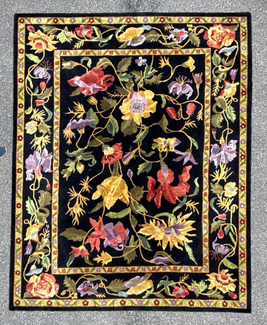 SAVONNERIE STYLE HAND KNOTTED RUG, 8.9 x 10.10 (267cm x 330cm) (1 of 5)