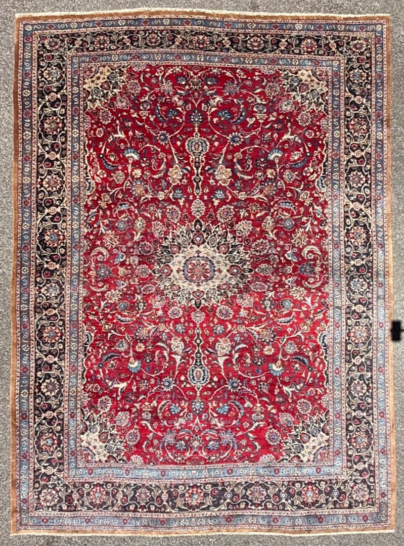VINTAGE PERSIAN MASHAD HAND KNOTTED RUG, 9.7 x 13.0 (292cm x 396cm) (1 of 6)