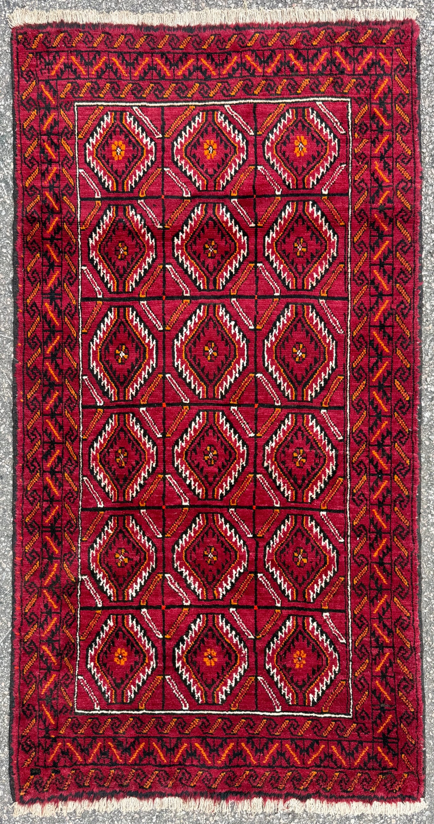 AFGHANI BALOUCH HAND KNOTTED RUG, 3.4 x 6.4 (102cm x 193cm) (1 of 3)