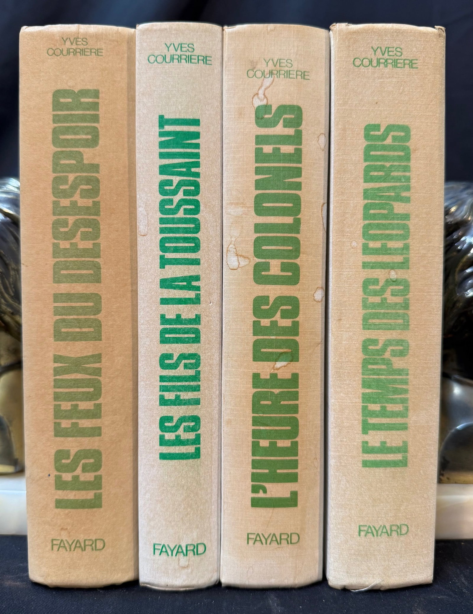 YVES COURRI?RE ?LA GUERRE D?ALG?RIE? 4 VOL SET, FRENCH END OF EMPIRE HISTORY, WHITE HOUSE CHEF: A powerful and intellectually significant complete four-volume set of Yves Courrière’s landmark history of the Algerian War, widely regarded as the definitive French account of the conflict