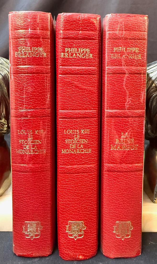 PHILIPPE ERLANGER FRENCH ROYAL HISTORY SET, LOUIS XIII & LA REINE MARGOT, ESTATE OF WHITE HOUSE CHEF: A striking and intellectually rich French royal history set by noted historian Philippe Erlanger, centered on the power, intrigue, and psychological complexity of the French monarchy at its most conse
