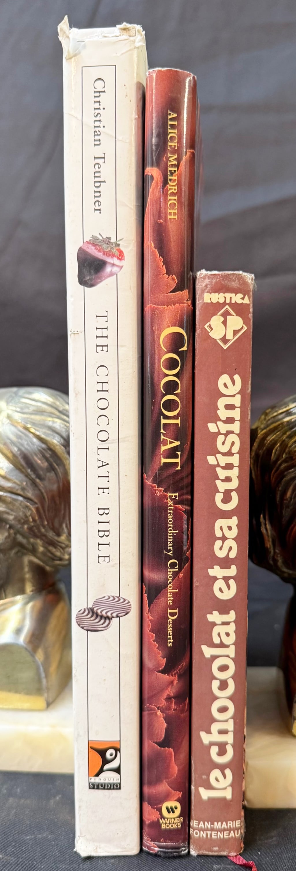 WHITE HOUSE CHEF PIERRE CHAMBRIN ESTATE, CHOCOLATE & PASTRY LIBRARY, TEUBNER ?CHOCOLATE BIBLE,: Offered here is an exceptional chef’s dessert authority archive from the estate of Pierre Chambrin, former White House Executive Chef and Maître Cuisinier de France—a focused and high