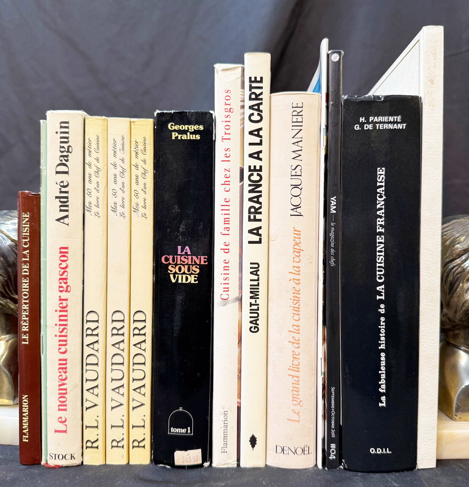 WHITE HOUSE CHEF PIERRE CHAMBRIN CULINARY LIBRARY, SOUS VIDE PIONEER PRALUS, TROISGROS,: An exceptional and highly curated French culinary working library from the estate of Pierre Chambrin, former White House Executive Chef (1989–1994)—representing a rare convergence of class