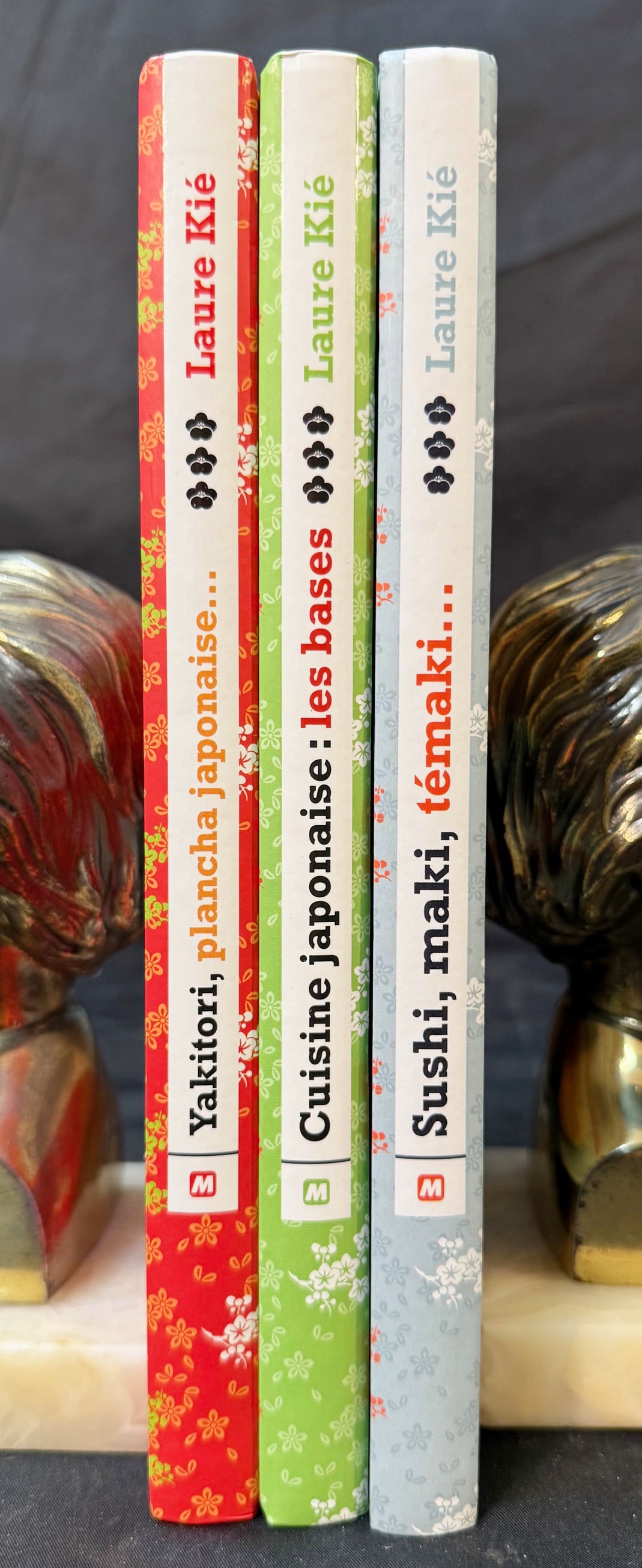 PIERRE CHAMBRIN WHITE HOUSE CHEF LIBRARY, JAPANESE CUISINE SET (SUSHI, YAKITORI, FOUNDATIONS) BY: A visually striking and cohesive 3-volume Japanese culinary set from the estate of Pierre Chambrin, former Executive Chef of the White House (1989–1994)—reflecting a classically trained Fr