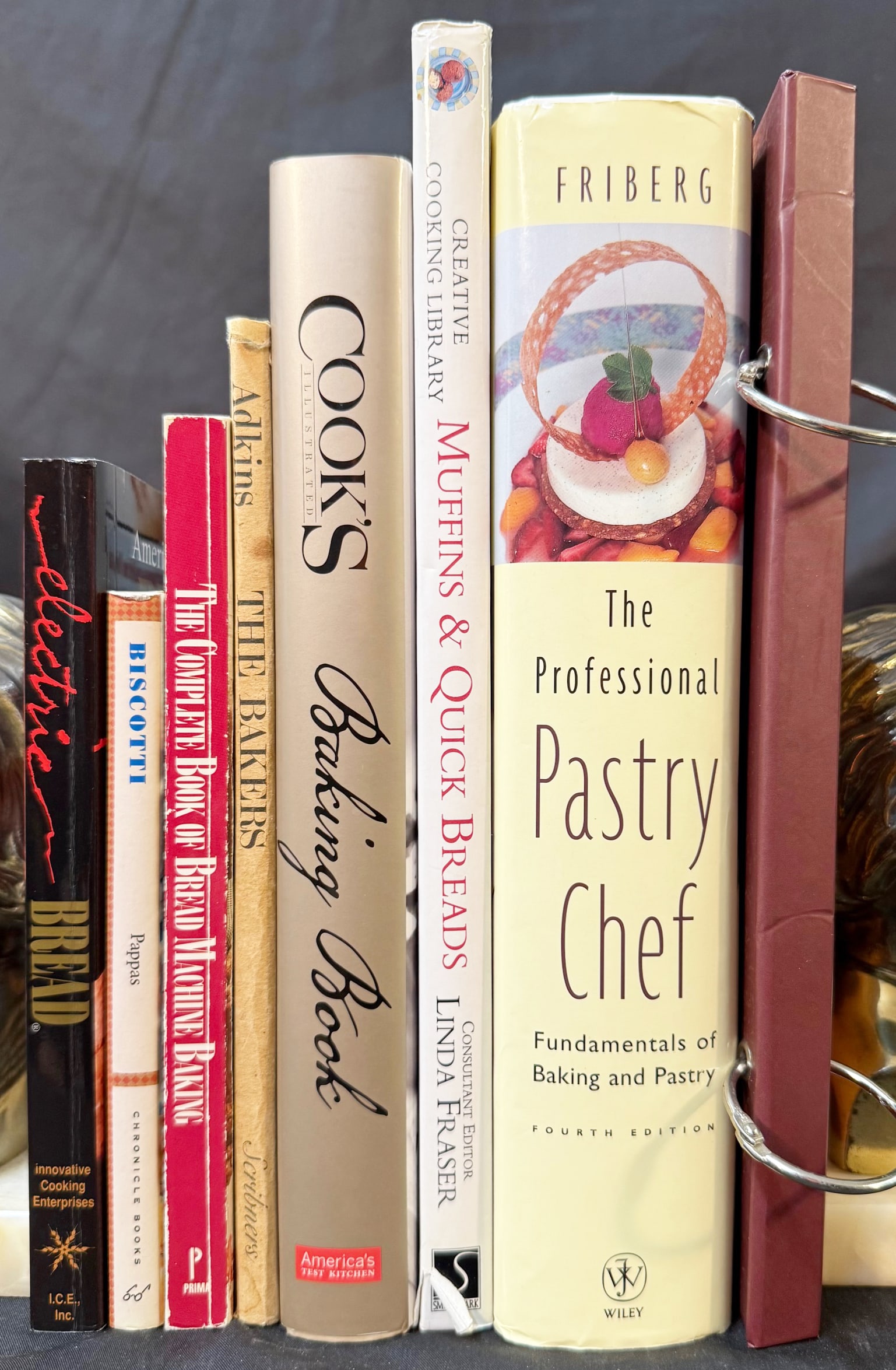 WHITE HOUSE CHEF PIERRE CHAMBRIN ESTATE PASTRY AND BAKING LIBRARY, FRIBERG PROFESSIONAL PASTRY CHEF,: A highly specialized professional pastry and baking reference library from the estate of Pierre Chambrin, former Executive Chef to the White House—representing the technical foundation of desser