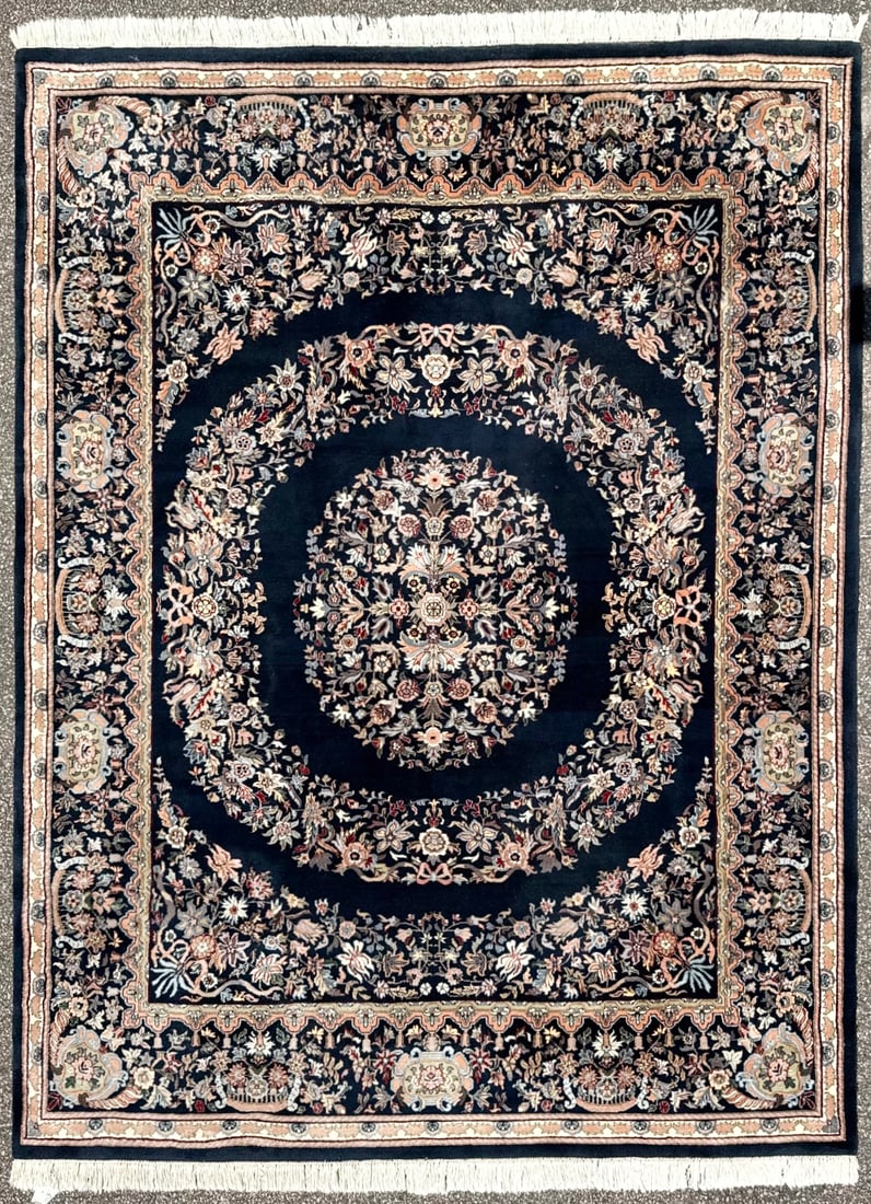 VINTAGE ISFAHAN HAND KNOTTED RUG, 7.9 x 10.4 (236cm x 315cm) (1 of 6)