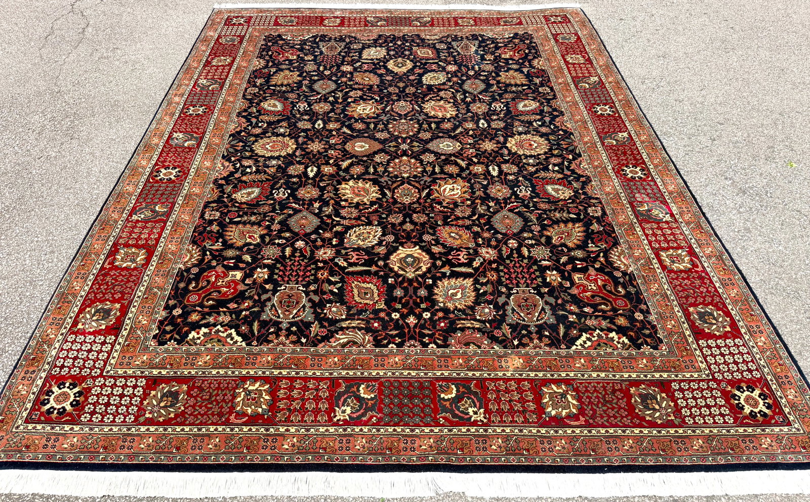 PERSIAN TABRIZ ALLOVER AFSHAN HAND-KNOTTED RUG, 9.0 x 12.3 (274cm x 373cm) (1 of 5)