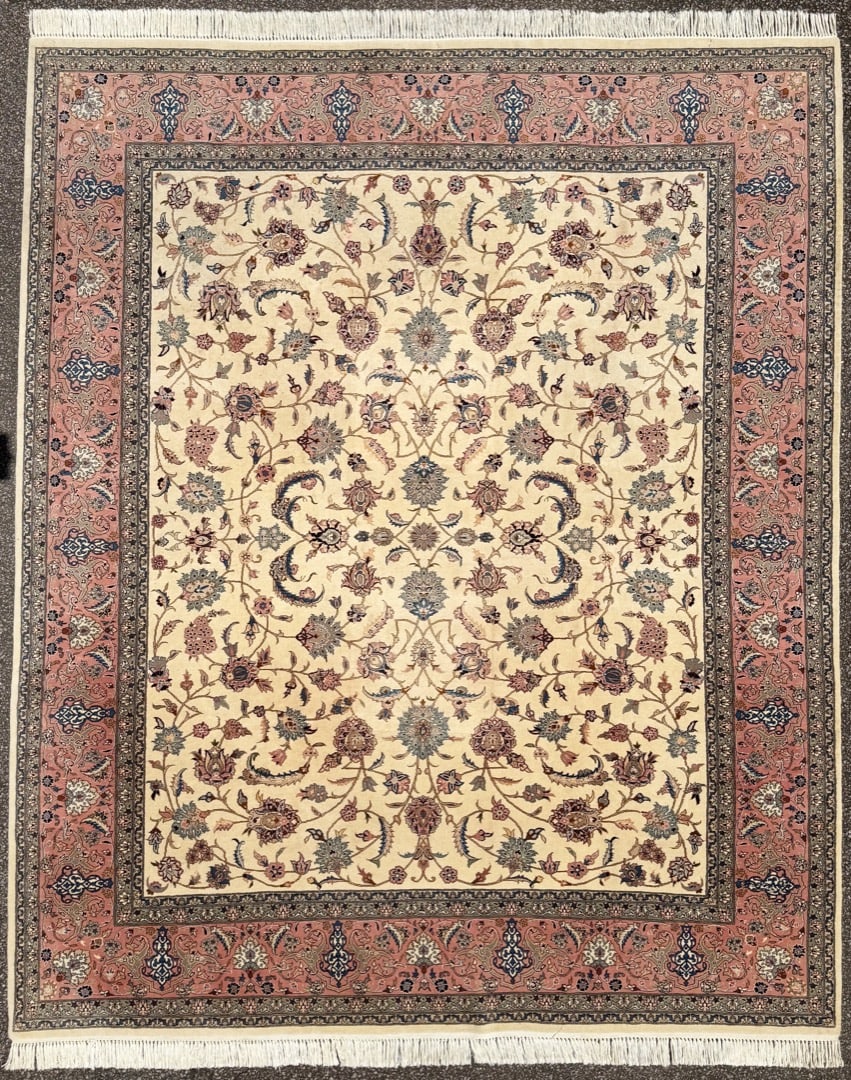 KASHAN HAND KNOTTED RUG WITH 300+ KPSI, 8.2 x 9.10 (249cm x 300cm) (1 of 5)
