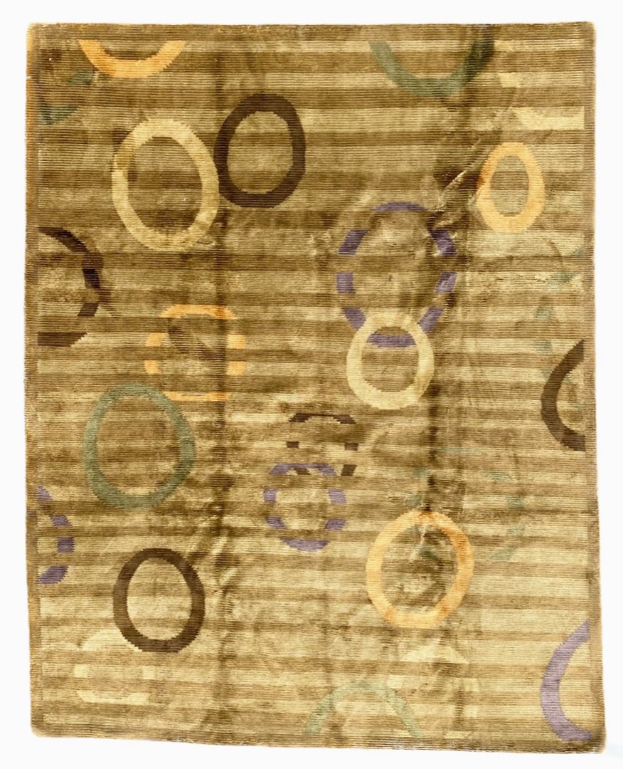 GABBEH HAND KNOTTED RUG, NEW, 8.4 x 10.2 (254cm x 310cm): Gabbeh rug was hand knotted in India of 100 percent natural wool on a cotton foundation. The rug has full, wool piles and is in brand new condition. Beautiful colors with excellent qual