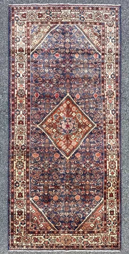 ANTIQUE PERSIAN HERIZ HAND KNOTTED RUG, 4.7 x 10.3 (140cm x 312cm) (1 of 6)
