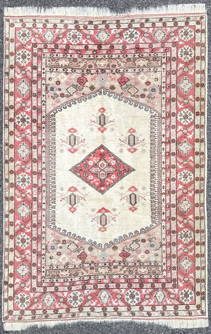 KULA HAND KNOTTED RUG, 5.9 x 8.5 (175cm x 257cm): This hand-knotted Turkish Kula rug captures the exact soft, refined palette designers use to create interiors that feel elevated, feminine, and effortlessly collected. Rendered in a delicate balance o