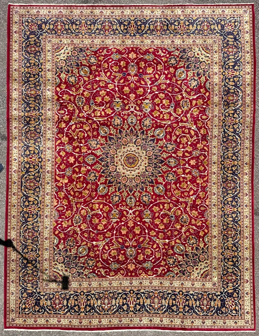 VINTAGE PERSIAN KASHAN HAND KNOTTED RUG, 9.8 x 12.9 (295cm x 389cm) (1 of 5)