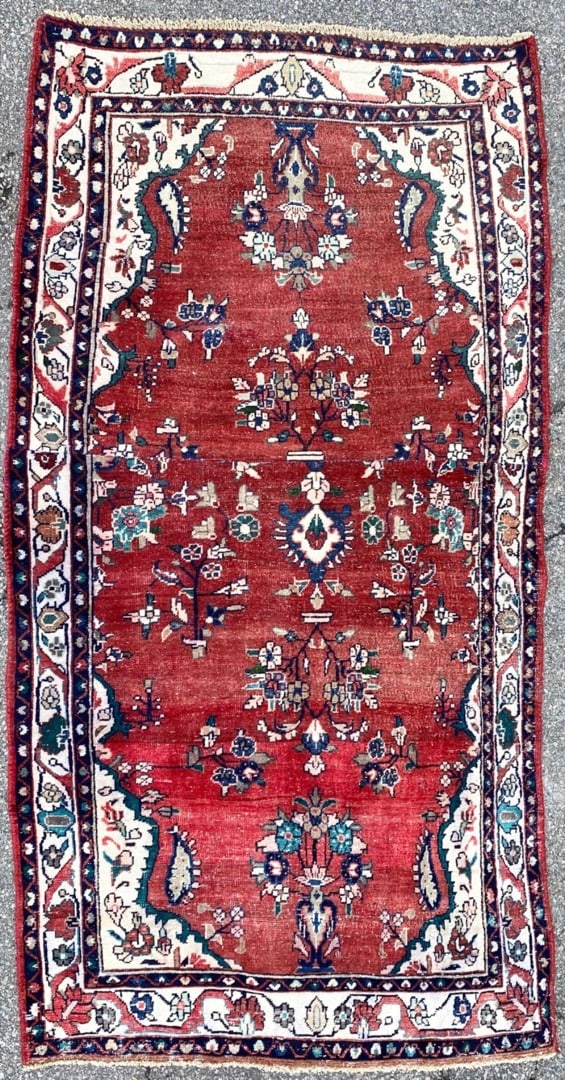 ANTIQUE PERSIAN LILIHAN HAND KNOTTED RUG, 3.6 x 6.8 (107cm x 203cm) (1 of 4)