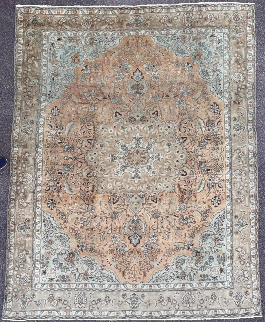 ANTIQUE PERSIAN TABRIZ HAND KNOTTED RUG, 9.7 x 12.4 (292cm x 376cm) (1 of 5)