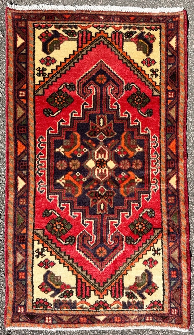 EXCEPTIONAL PERSIAN HERIZ RUG HAND KNOTTED, 2.4 x 4.0 (71cm x 122cm) (1 of 3)