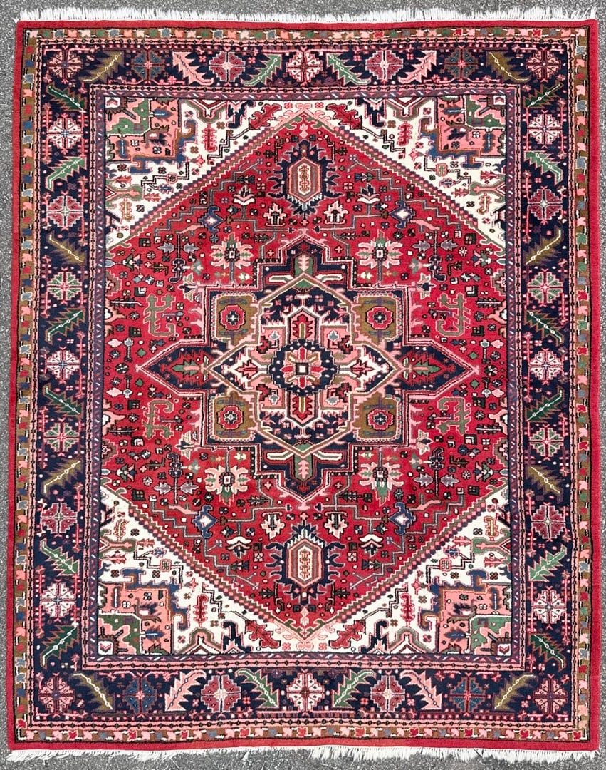 KAZAK HAND KNOTTED RUG, 8.1 x 9.10 (246cm x 300cm): Kazak rug was hand knotted in India of 100% natural wool on a cotton foundation. The rug has full wool piles and is excellent condition. It is made with excellent quality, nice and soft. This rug