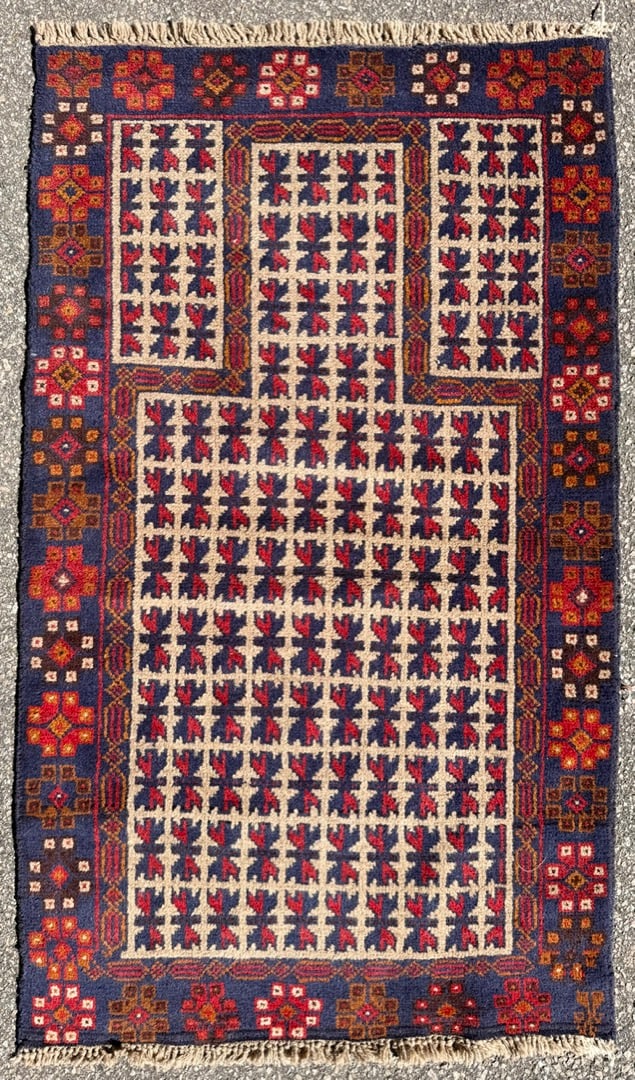 AFGHANI BALOUCH HAND KNOTTED RUG, 2.10 x 4.9 (86cm x 145cm) (1 of 3)