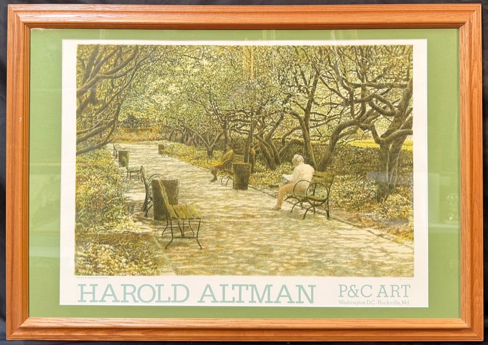 HAROLD ALTMAN (1924-2003) VINTAGE MOURLOT COLOR LITHOGRAPH EXHIBITION POSTER ON ARCHES PAPER, P&C (1 of 8)