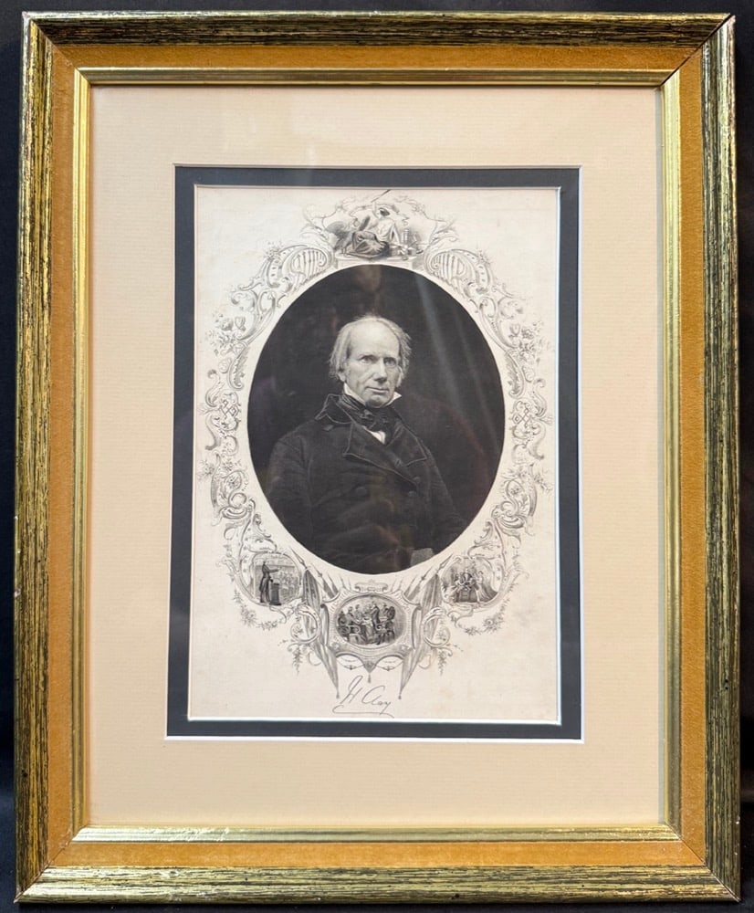 HENRY CLAY 19TH CENTURY AMERICAN PORTRAIT ENGRAVING THE GREAT COMPROMISER, 13IN x 16IN (33cm x 41cm) (1 of 9)