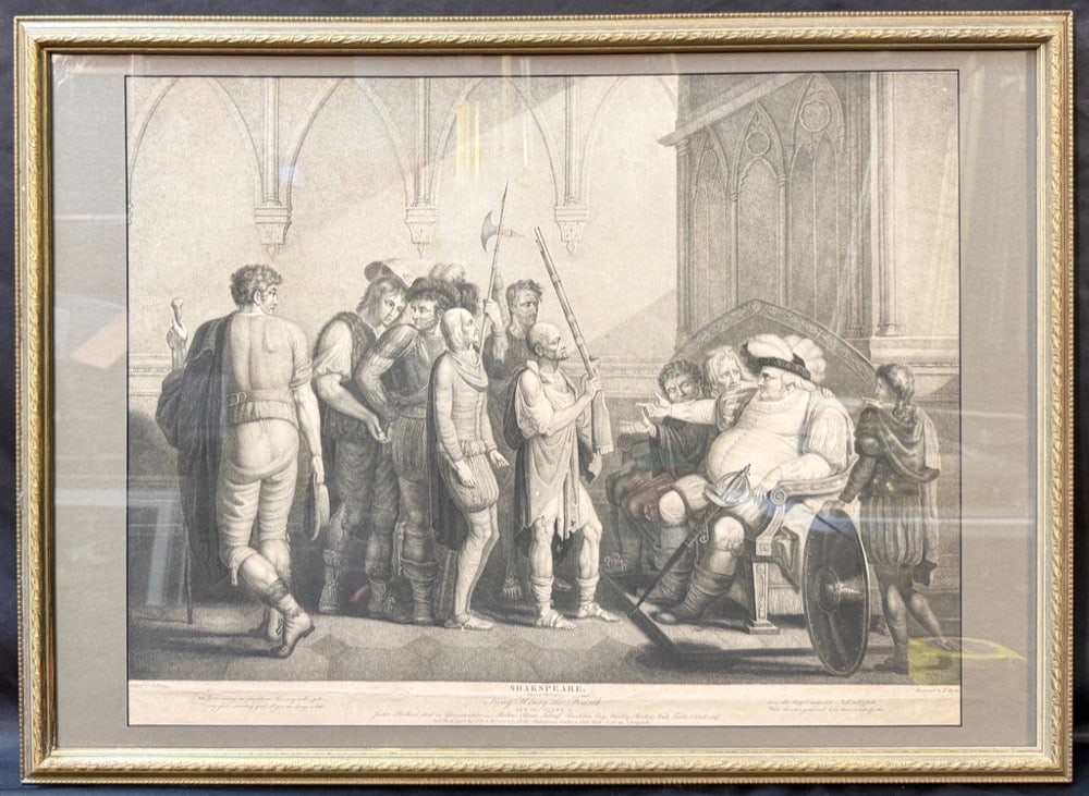 SHAKESPREARE HENRY IV, THOMAS RYDER (1746-1810) AFTER JOHN DOWNMAN (1750-1824) FROM BOYDELL (1 of 10)