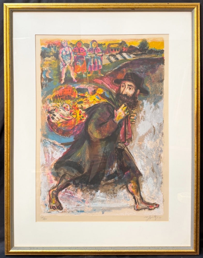 ORIGINAL WALTER SPITZER (1927-2021) HAND SIGNED, LIMITED-EDITION LITHOGRAPH TITLED THE WANDERING: Walter Spitzer (1927-2021) hand signed, limited edition, original lithograph titled The Wandering Jew. It is hand signed by the artist in pencil in the lower right corner. It is limited edition, it be