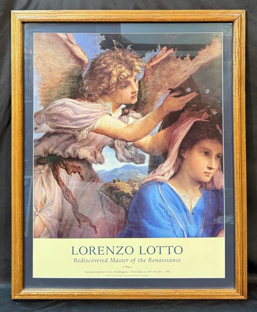 LORENZO LOTTO (1480-1556) ORGINAL NATIONAL GALLERY OF ART EXHIBIT POSTER, 27IN x 33IN (69cm x 84cm) (1 of 7)