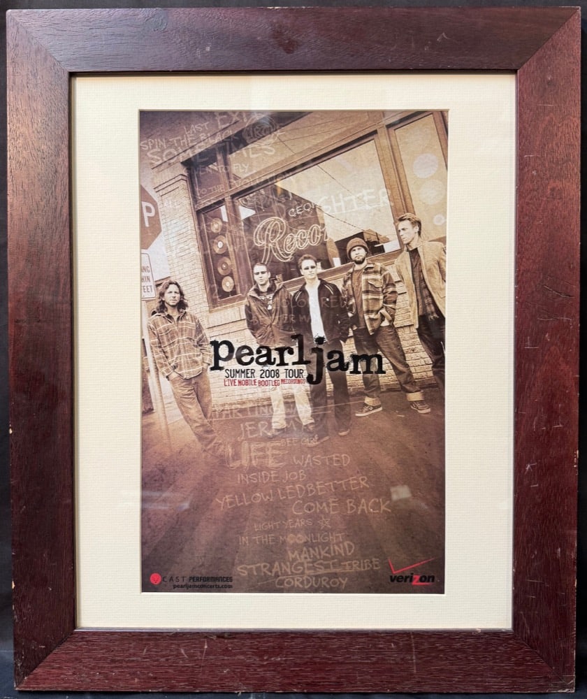 ORIGINAL PEARL JAM 2008 SUMMER TOUR LIVE POSTER, 19.5IN x 23.5IN (50cm x 60cm) (1 of 4)