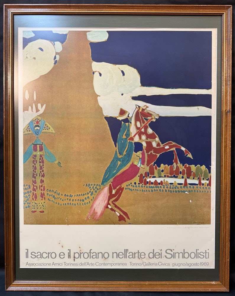 WASSILY KANDINSKY (1866-1944) IL CAVALIERE E LA PRINCIPESSA 1969 ITALIAN EXHIBITION POSTER, (1 of 7)