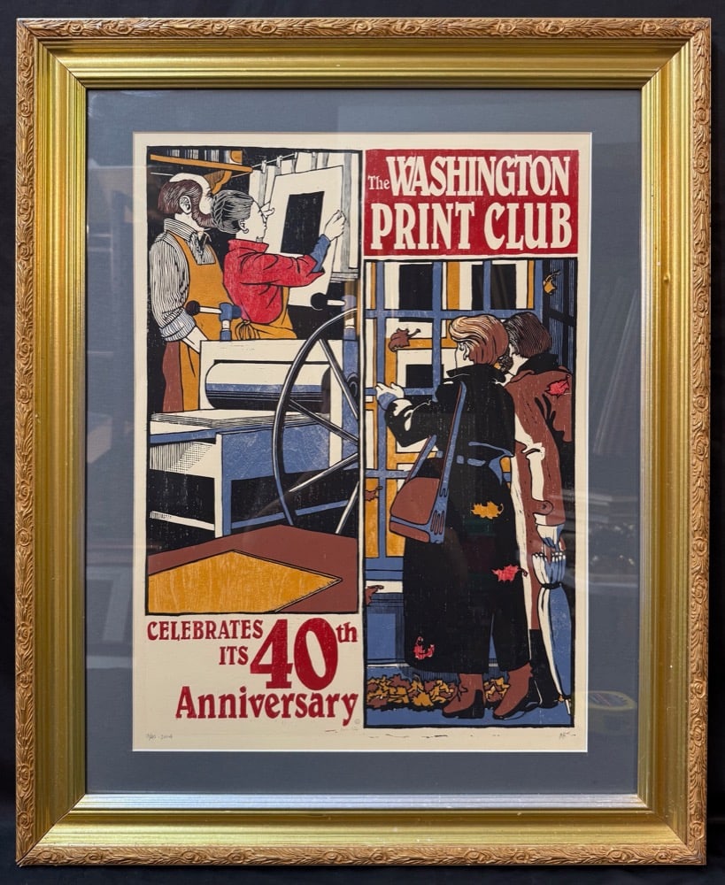 MAX KARL-WINKLER (20th CENTURY) HAND SIGNED LIMITED-EDITION LITHOGRAPH, WASHINGTON PRINT CLUB 40TH
