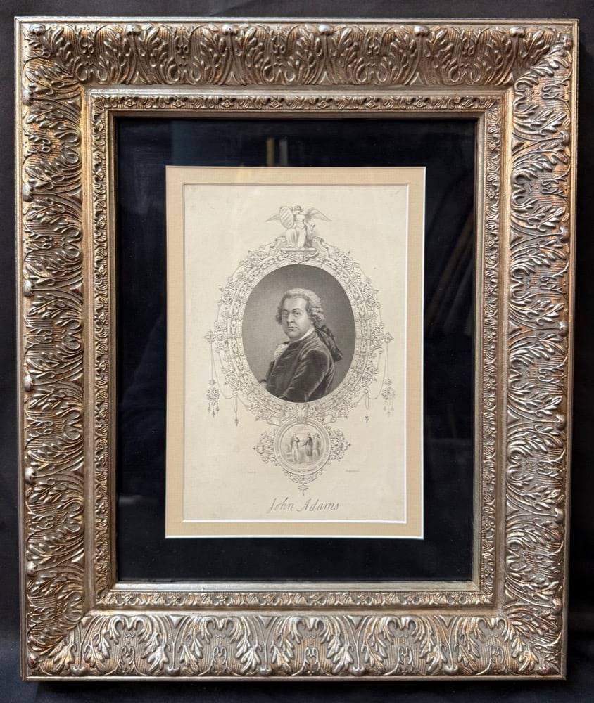 AN ENGRAVING BY THOMAS B. STEPHENSON, AFTER A PAINTING BY JOHN SINGLETON COPLEY OF PRESIDENT JOHN (1 of 7)