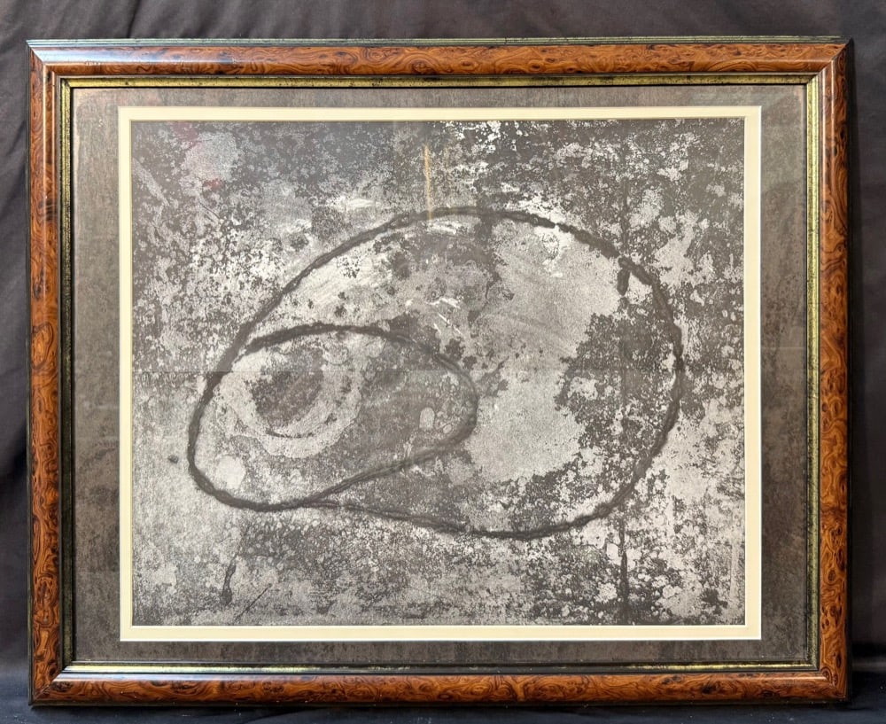 FRANCOIS FIELDER (1921-2001) ORIGINAL UNTITLED LITHOGRAPH, 25.5IN x 31.5IN (65cm x 80cm): Francois Fielder (1921-2001) original untitled lithograph. This piece was produced in 1967 in Paris, France for Derriere le Mirior, issue number 167. This piece is double matted and framed under acryl