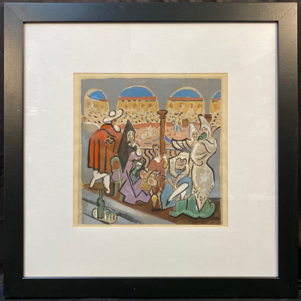 AFTER PABLO PICASSO (1881-1973) LITHOGRAPH TITLED SPANISH SCENE, 29.5IN x 29.5IN (75cm x 75cm) (1 of 6)