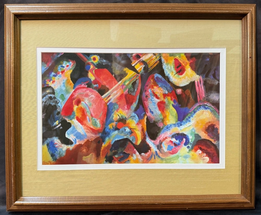 WASSILY KANDINSKY (1866-1944) LITHOGRAPH TITLED IMPROVISATION DELUGE, 19IN x 23IN (48cm x 58cm) (1 of 4)