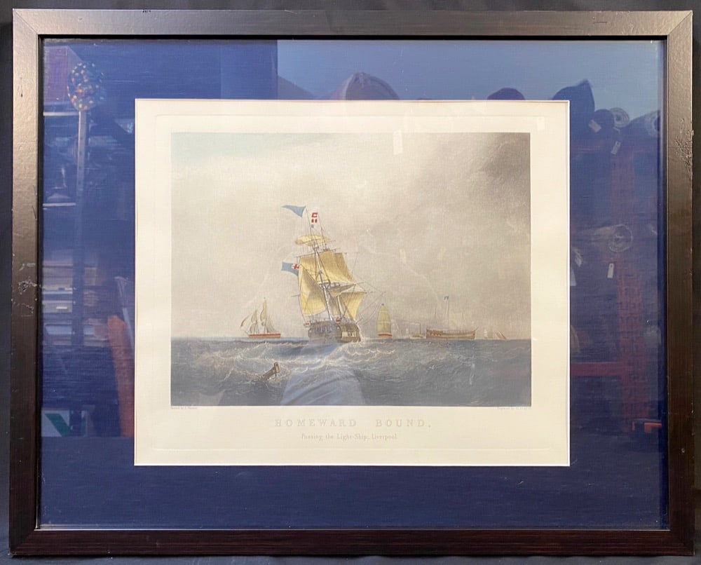 HENRY PAPPRILL HAND COLORED AQUATINT WITH ETCHING, AFTER SAMUEL WALTERS PAINTING TITLED HOMEWARD (1 of 7)