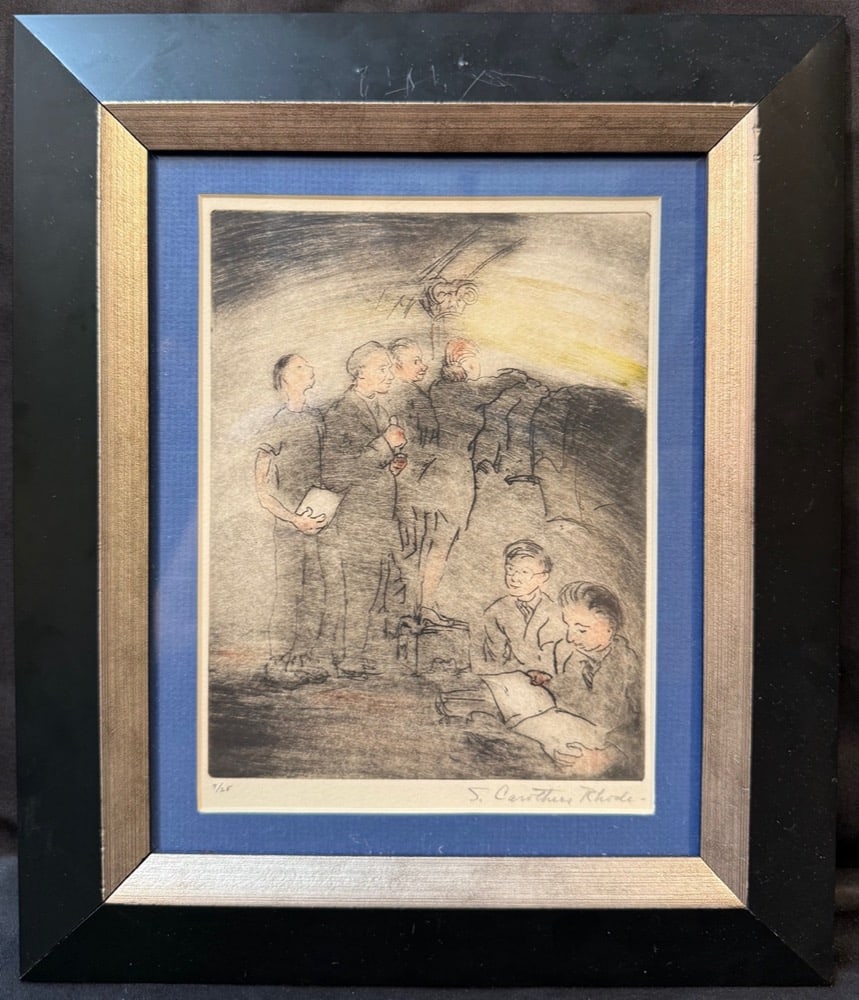 SARAH PACE CAROTHERS RHODE (1910-1999) ORIGINAL, LIMITED-EDITION, HAND SIGNED ETCHING, 11IN x 13IN (1 of 4)