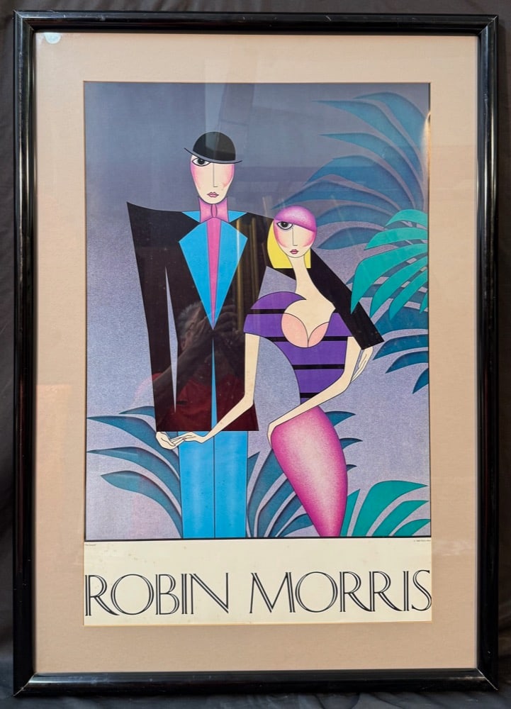 ROBIN MORRIS (1953) LITHOGRAPH TITLED THE COUPLE, 28IN x 39IN (71cm x 99cm) (1 of 3)