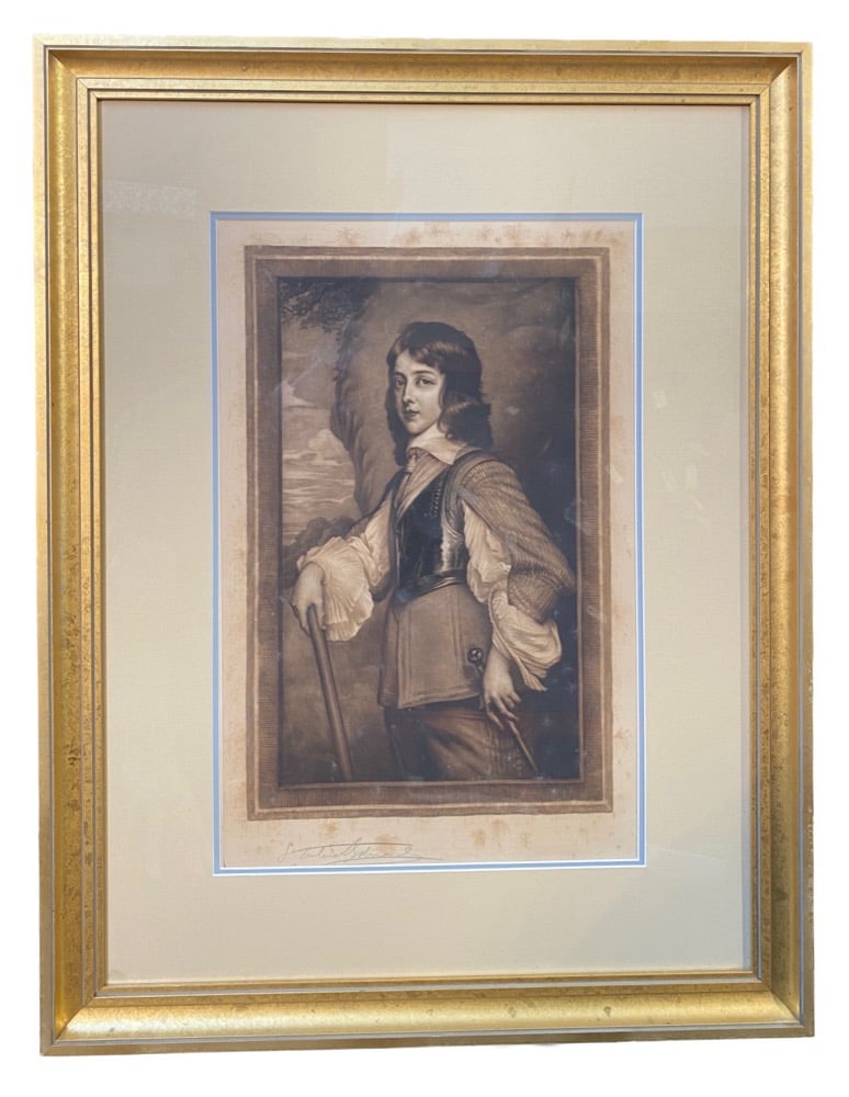 SAMUEL ARLENT EDWARDS (1862-1938) HAND SIGNED ENGRAVING TITLED WILLIAM II, PRINCE OF ORANGE, 22IN x (1 of 4)
