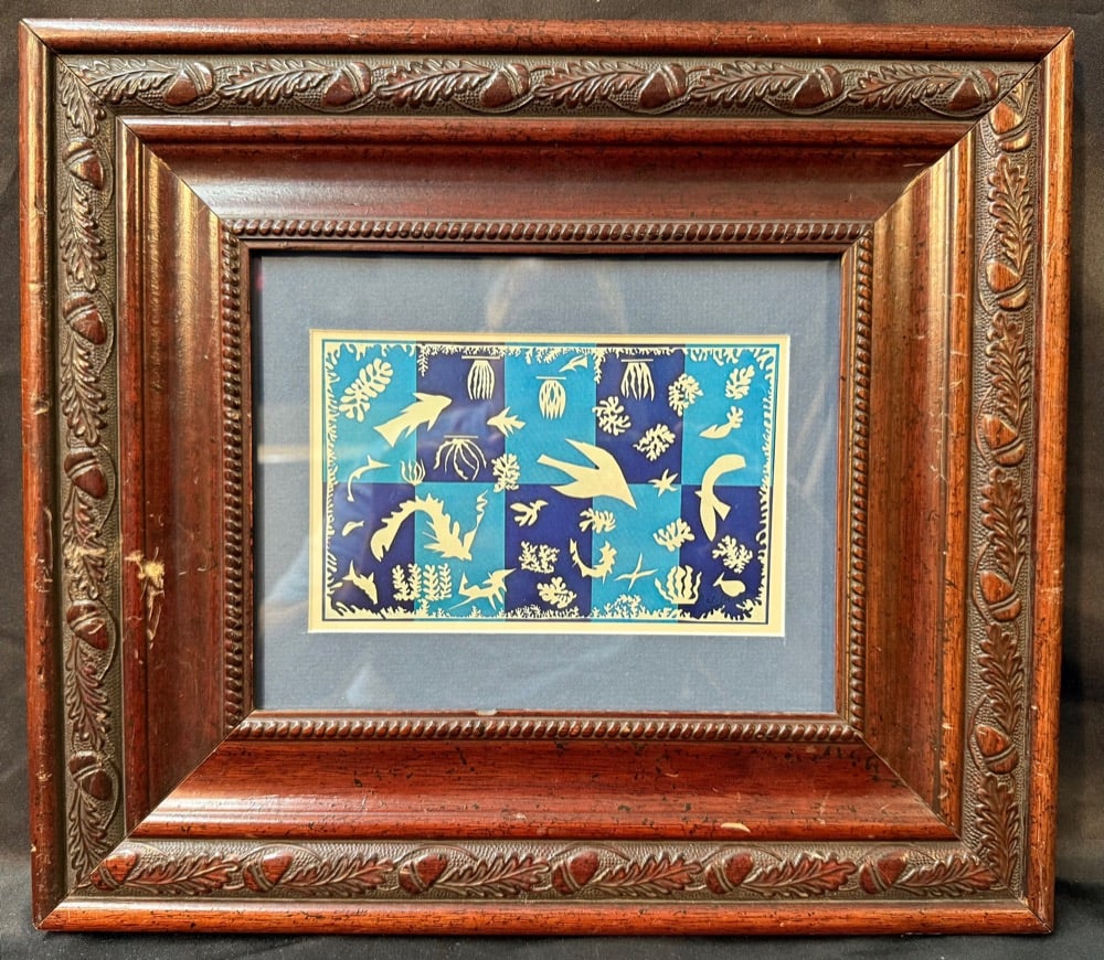 HENRI MATISSE (1869-1954) LITHOGRAPH TITLED POLYNESIE, LE MER, 13IN x 15IN (33cm x 38cm): Henri Matisse (1869-1954) Lithograph titled Polynesie, Le Mer, which is after the original which was painted in 1946 and is on display at the Musee National d’Art Moderne in Paris. This piece wa